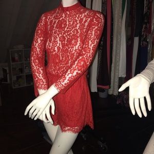 Hawwt sheer lace romper